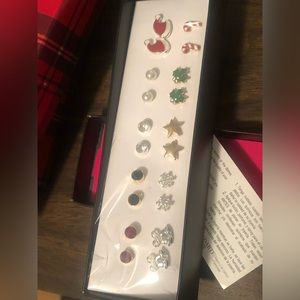 10 pack holiday stud earrings . New